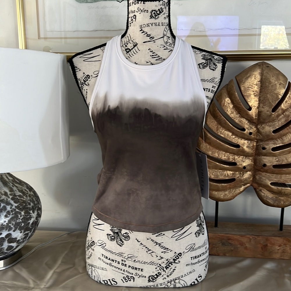 Brand new athleta shanti water color stripe crop - Picture 1 of 6